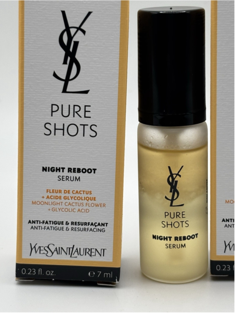 YSL Pure Shots Night Reboot Serum Bundle 2 Travel Size 0.23 Fl Oz NIB - Picture 3 of 6
